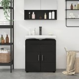 vidaXL Set dulap baie TULUM Negru 60 x 34 x 63 cm Lemn compozit 880322