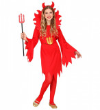 Costum Rosu Diavolita Copii Halloween, Widmann
