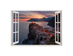 Autocolant decorativ, Fereastra, Natura si peisaje, Multicolor, 85 cm, 2367ST foto
