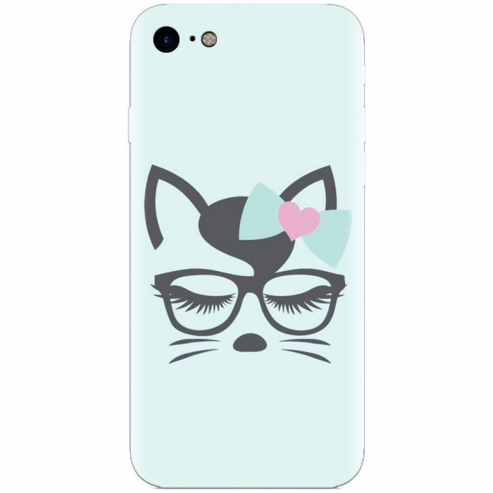 Husa silicon pentru Apple Iphone 7, Angel Cat