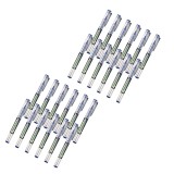 Cumpara ieftin Pachet economic cu 24 pixuri pentru birou si scoala, cerneala albastra, varf V-tip 0.5 mm, corp transparent, 13.2 cm
