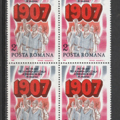 Romania ,Rascoaladin 1907, bloc de 4 ,nr lista 1178.