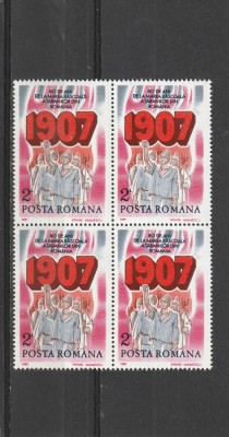 Romania ,Rascoaladin 1907, bloc de 4 ,nr lista 1178. foto