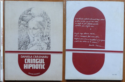 Daniela Crasnaru, Crangul hipnotic, 1979, ed. 1 cu autograf catre fam. Vulpescu foto