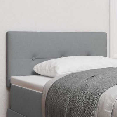 vidaXL Tăblie cap cu headboard Manual Gri deschis 90 cm țesătură 42007124 foto