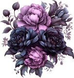 Cumpara ieftin Sticker decorativ, Flori, Mov, 62 cm, 1325STK-7