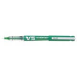 Roller reincarcabil V5 Hi-Tecpoint 0.5 mm Pilot verde