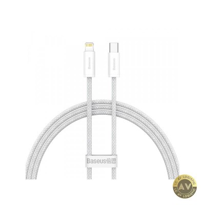 Cablu Date si Incarcare USB-C - Lightning Baseus Dynamic Fast Charging 20W 1m Alb CALD000002 foto