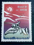 Brazilia 1991 fauna polara pinguini serie 1v mnh, Nestampilat