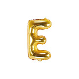 Balon Folie Litera E Auriu, 35 cm, Partydeco