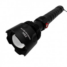 Lanterna profesionala LED Puternica: Incarcare USB, Zoom, 30W