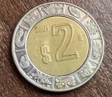 C50 - Moneda foarte veche - Mexic - 2 pesos - 2001