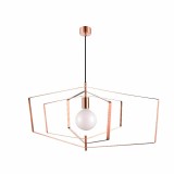 Cumpara ieftin Pendul sfera GoodHome Nedoki, aramiu, 1xE27, cablu reglabil, design modern, efect de cupru