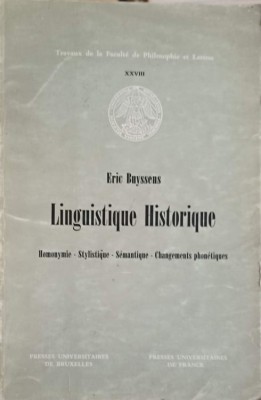 LINGUISTIQUE HISTORIQUE-ERIC BUYSSENS-239706 foto
