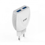 Incarcator Retea EMY MY-221 (14403) 2xUSB 2,1A Alb Blister