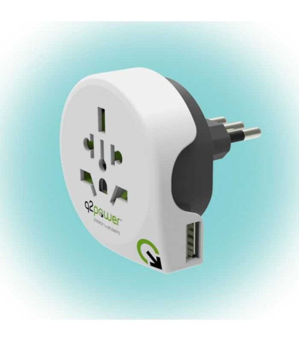 Adaptor calatorii World to Italy +USB AUSTRALIA CHINA IT UK CH BRAZIL USA EURO Q2 1.100190