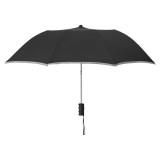 Umbrela de 21 inch, pliabila, poliester, Everestus, UP1, negru, saculet de calatorie inclus