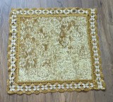 CENTRU DE MASA VINTAGE DIN STOFĂ DE TIP JACQUARD CU MARGINI DIN BUMBAC