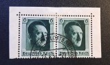 Germania (Deutsches Reich 1941) Pereche Orizontală 6Pf Verde cu Margine și Ștampilă Berlin-Charlottenburg (Ștampilată / Used) CLK1