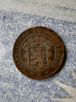 MONEDA 10 centimes Luxemburg William lll. 1849 1890.A. foto