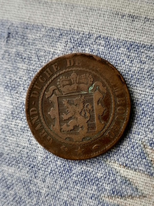 MONEDA 10 centimes Luxemburg William lll. 1849 1890.A.