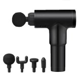 Aparat de masaj Ubitec &reg; Gun Profesional, 4 capete interschimbabile, 5 trepte de viteza, Negru