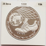 388 Bulgaria 25 Leva 1990 World Football Championship Italy km 191 argint, Europa