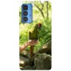 Husa compatibila cu Motorola G20 model Buffon macaw, Silicon, TPU, Viceversa, Transparent, Carcasa