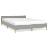 Cumpara ieftin Cadru de pat fara saltea, gri deschis, 140x200 cm, textil