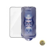 Folie de protectie Ecran Veason pentru Apple iPhone 14 Plus / 13 Pro Max Sticla Securizata Full Glue 6D Neagra