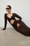 R&eacute;sum&eacute; rochie culoarea maro, maxi, mulată