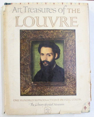 ART TREASURES OF THE LOUVRE , ONE HUNDRED REPRODUCTIONS IN FULL COLOR by RENE HUYGHE , 1951 foto