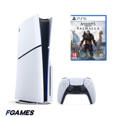 Consola Sony Playstation 5 Slim, Ps5 Disk Edition 1tb + Assassin's Creed Valhalla PlayStation 5, Second-Hand