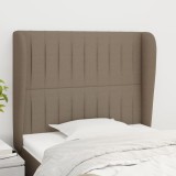 VidaXL Tăblie de pat cu aripioare gri taupe 103x23x118/128 cm textil 3118188