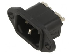 Conector Alimentare AC Tata 10A 250V IEC 60320 foto