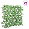 VidaXL&nbsp;Spalier iederă artificială extensibil, 5 buc., verde, 180x65 cm 366587