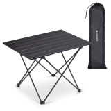 Masa Camping Pliabila Navaris Aluminiu Negru + Geanta Transport usoara