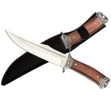 Cumpara ieftin Cutit de vanatoare DEPOX&reg;, Elvish Legacy, otel inoxidabil, 31 cm, maro, teaca inclusa