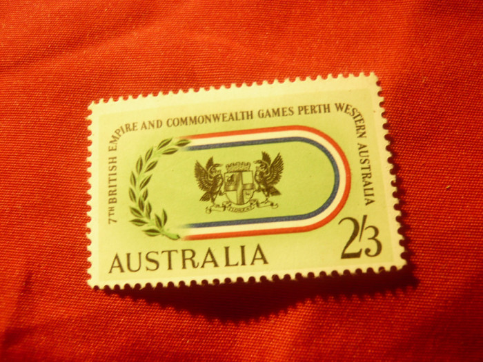 Timbru Australia 1962 , Sport -2/3sh verde , sarniera