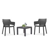 Cumpara ieftin Set mobilier de grădină pentru balcon Roeva, grafit