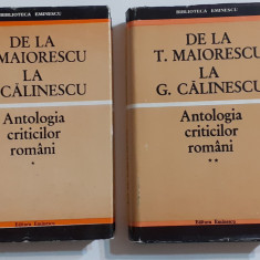 De La Titu Maiorescu La George Calinescu. Antologia Criticilor Romani Vol. 1 + 2