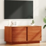 Cumpara ieftin Cabinet TV Maroniu cerat 80 x 35 x 40,5 cm Lemn de pin masiv