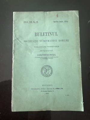 Buletinul societatii numismatice romane anul 1916 foto