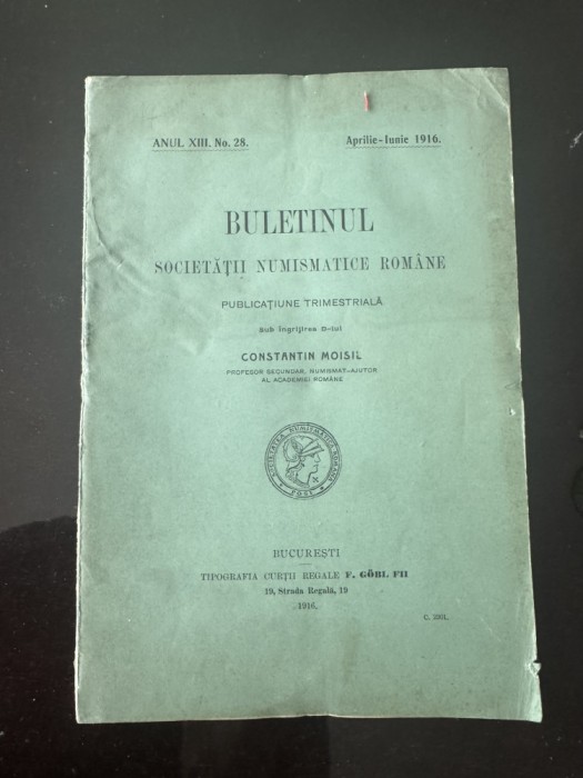 Buletinul societatii numismatice romane anul 1916