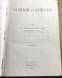 CRT10DE Carte veche Dr. Moravcsik Ernő Emil - Elmek&oacute;r- &eacute;s gy&oacute;gytan (Psihiatrie și Terapie), Budapesta, 1912