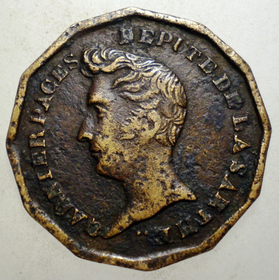 1.461 JETON FRANTA GARNIER PACES DEPUTE DE LA SARTHE 1841 24,5mm bronz foto