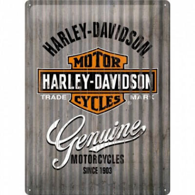 Placa metalica - Harley Davidson Metal Wall - 30x40 cm foto