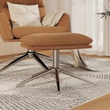 Cumpara ieftin Taburet, gri taupe, 60x60x35 cm, microfibră