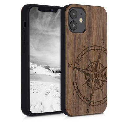 Husa pentru Apple iPhone 12 Mini, Lemn, Maro, 52733.01 foto