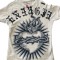 Tricou baiat, culoarea alb , model cu inima, marime 6 ani